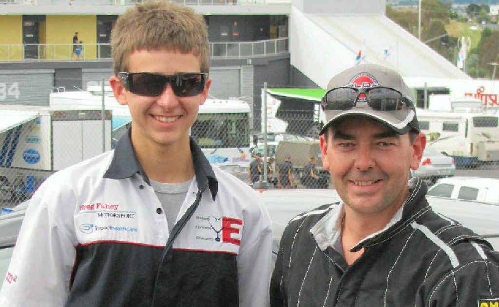 Matt Campbell and Gary Beggs at Bathurst last weekend. Matt Campbell and Gary Beggs at Bathurst last weekend.